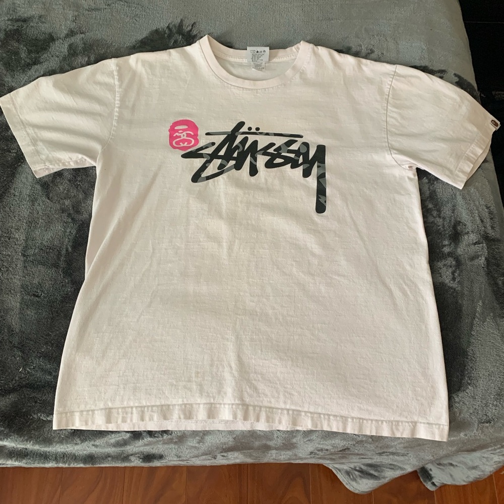 Stussy X Bathing Ape Collaboration Tee Shirt